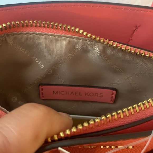NWT Bundle of MICHAEL KORS Mercer Med Crossbody satchel Tea Rose with ID Wallet - Picture 12 of 13